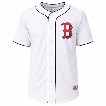 MLB Boston Red Sox Men's White Full Button Jersey