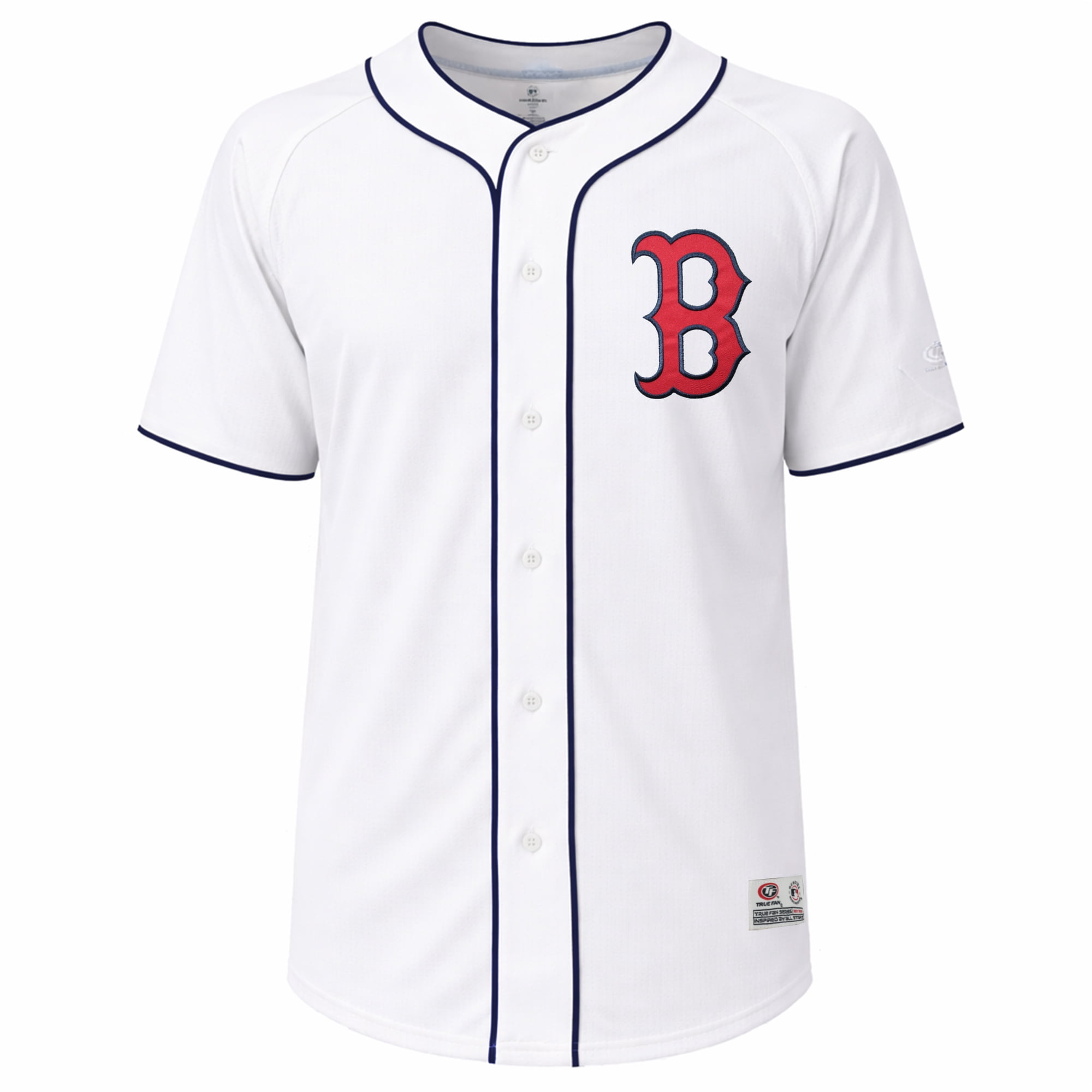 MLB Boston Red Sox Men's White Full Button Jersey