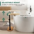 thumbnail image 4 of Bamboo Bathtub Tray Table with Adjustable Height, Freestanding Bath Caddy Tray for Tub Against Wall, Bathtub Side Table for Luxury Bath Home Spa and Gift Choice - Patent Protected (Natural), 4 of 7