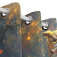 thumbnail image 3 of Owl Leaves Black Out Curtains 84 Inch Length Curtains for Sliding Glass Doors Bedroom Living Room 2 Pack, 3 of 6