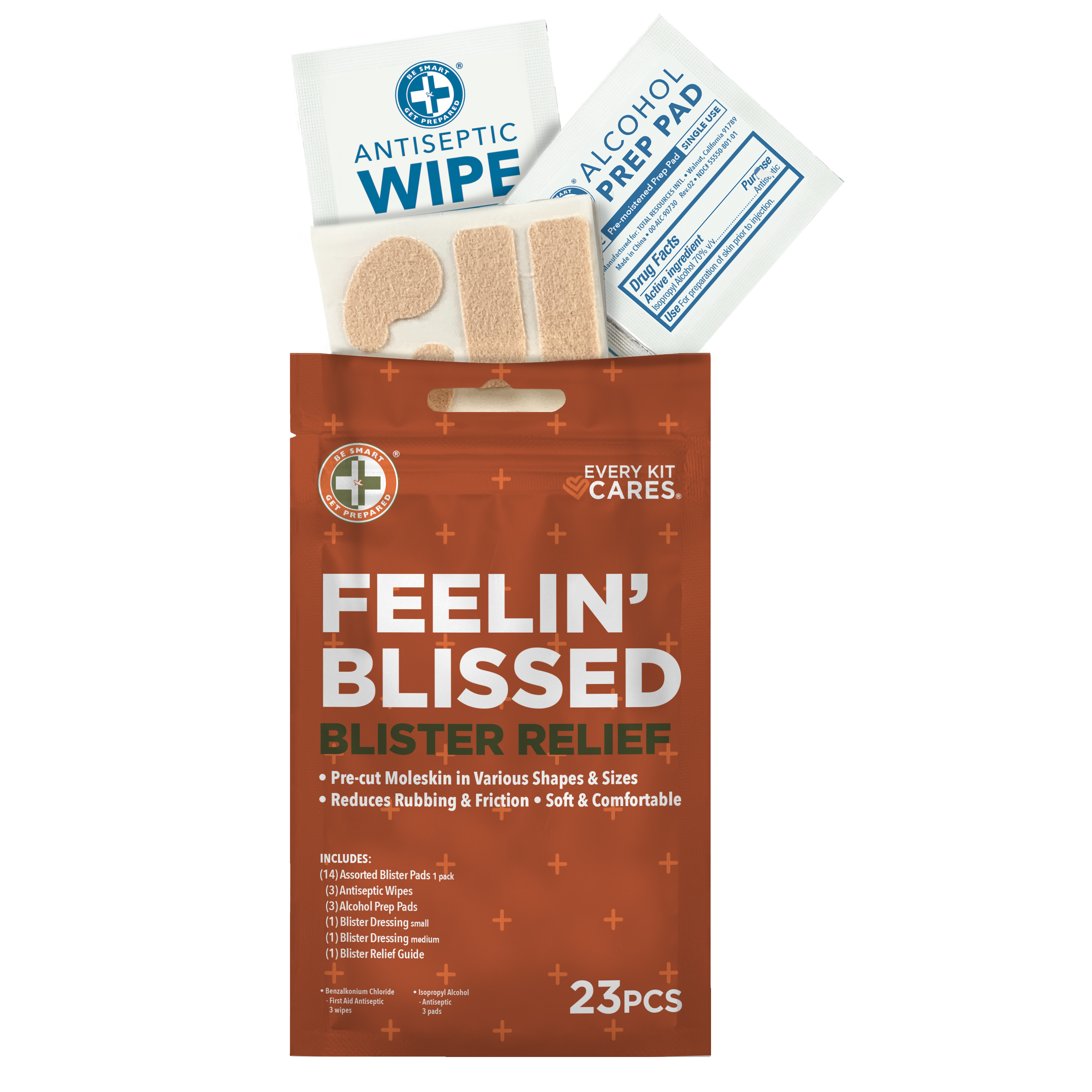 Be Smart Get Prepared Blister Relief Kit, 23-Piece Moleskin