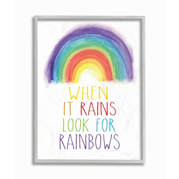 The Kids Room by Stupell Look for Rainbows Framed Wall Art by Ellen Crimi-Trent