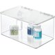 thumbnail image 4 of Cubo organizador de tocador de baño de plástico con tapa para medicamentos, accesorios, cosméticos y más, 7.1" x 11" x 5.9", transparente, 4 of 5