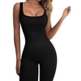 thumbnail image 6 of Caoirhny Women Sleeveless Bodycon Jumpsuit Summer Solid Color U-neck Romper Pants Streetwear Clubwear, 6 of 9