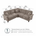thumbnail image 3 of Coventry 87W L Shaped Sectional Couch in Tan Microsuede, 3 of 7