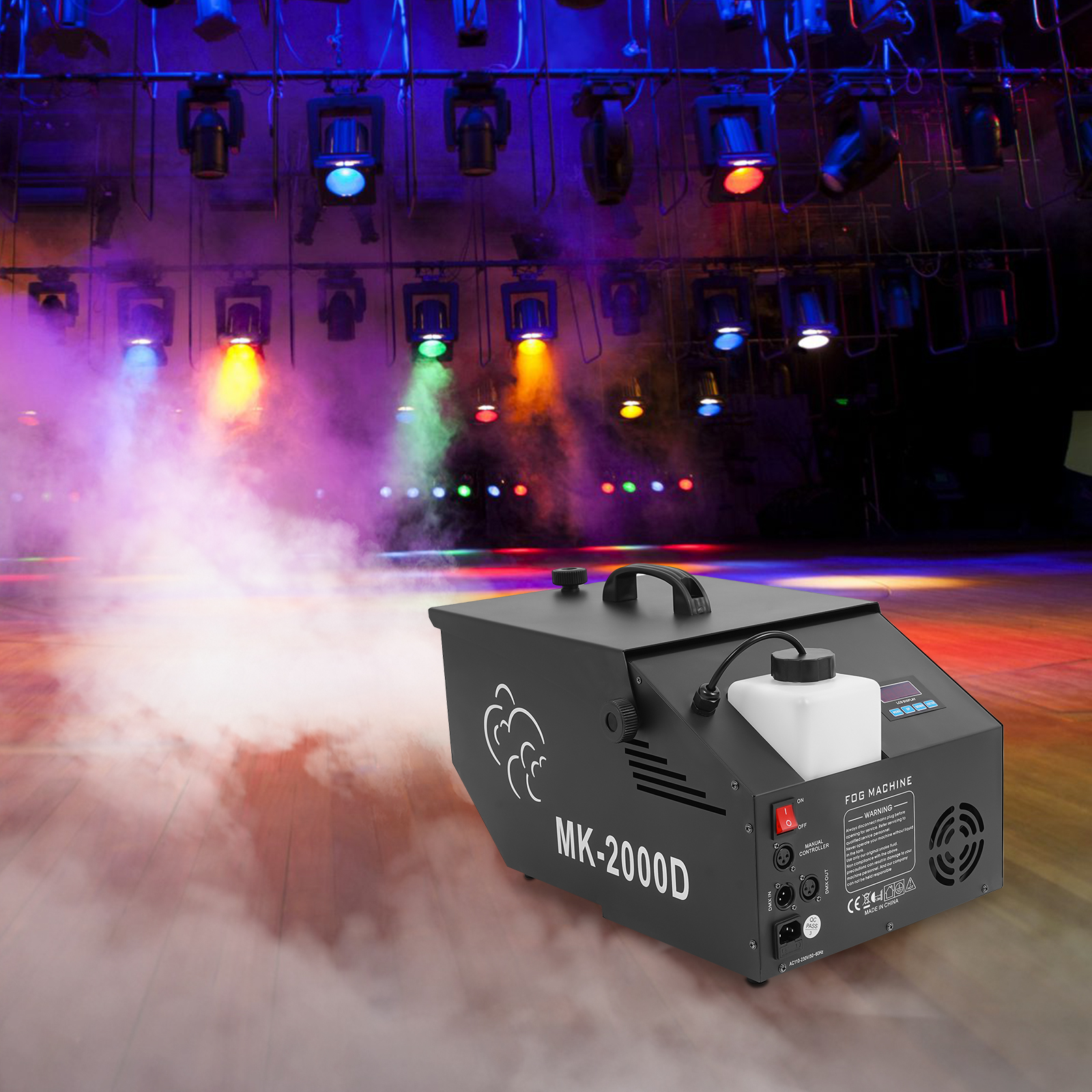 Low-Lying Fog Machine Wedding Stage Smoke Effect DMX Dry Ice Fogger 860-1076ft² for Stage Performances