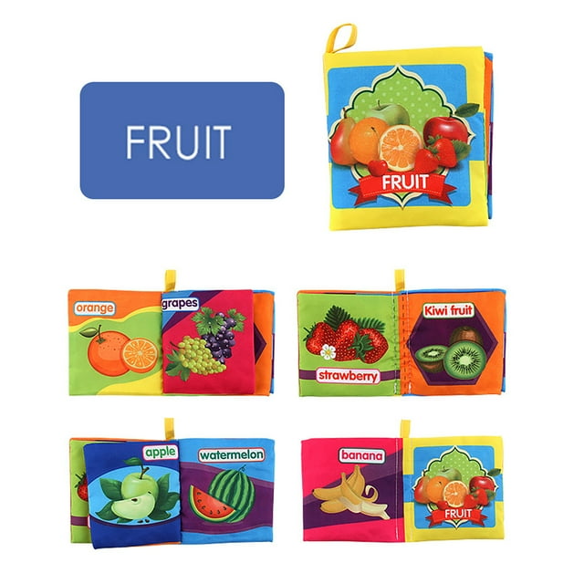 Soft Book Fabric Baby Cloth Books Early Education Toys 8 Page