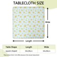 thumbnail image 2 of Light Blue Daisy Flower Pattern Square Fitted Tablecloth with Elastic Edge,Square Table Cover,Washable Elastic Table Cover for Home Kitchen Party Decor 34"x34", 2 of 6