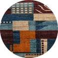thumbnail image 1 of Ahgly Company Indoor Round Abstract Red Oriental Area Rugs, 7' Round, 1 of 6