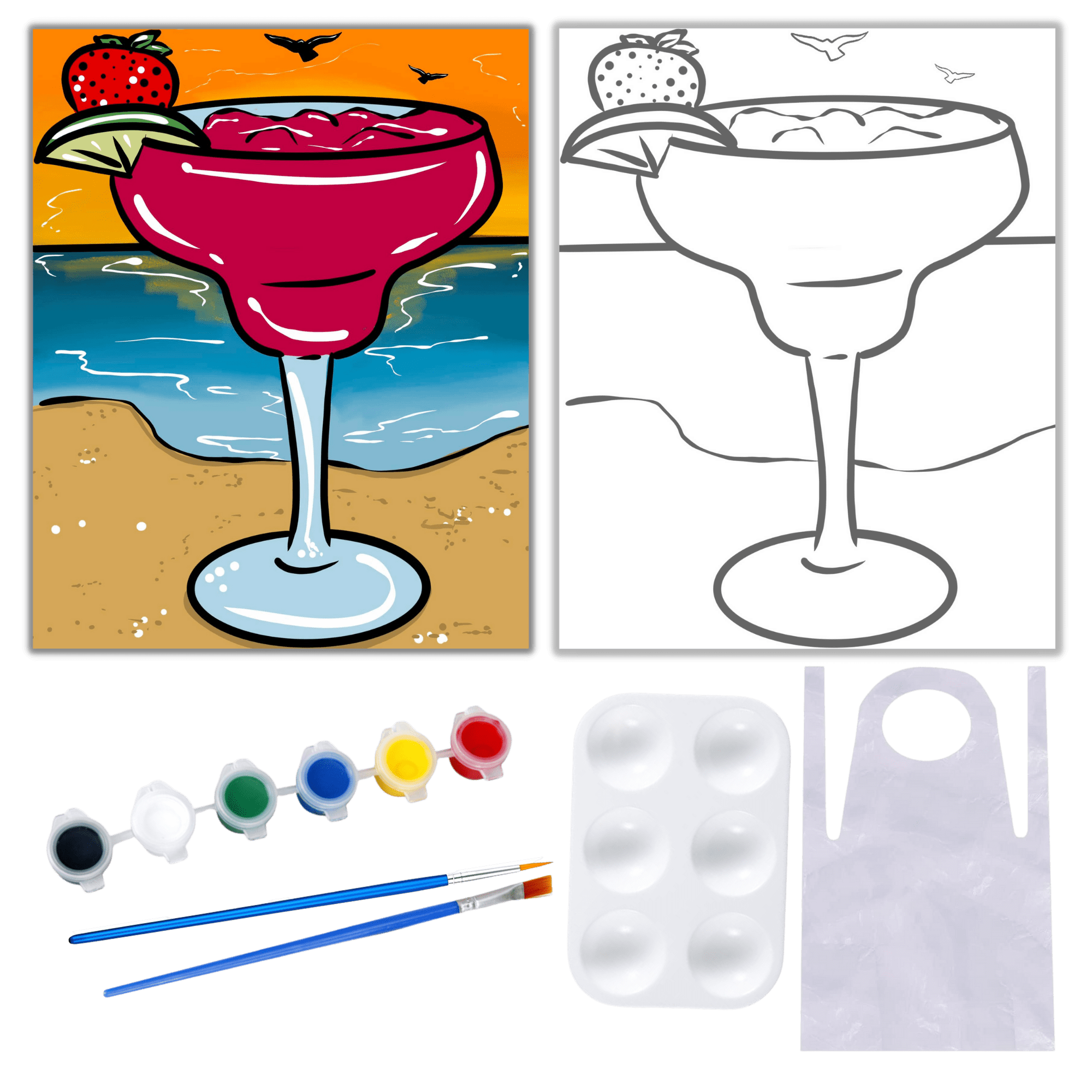 DIY Acrylic Paint Kit for Adults Beginner 11x14 inchColorful