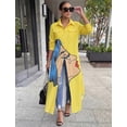 thumbnail image 2 of Dresses for Women Casual Long Sleeve Button Down Shirt Dress for Beach Vacation Work, 2 of 5