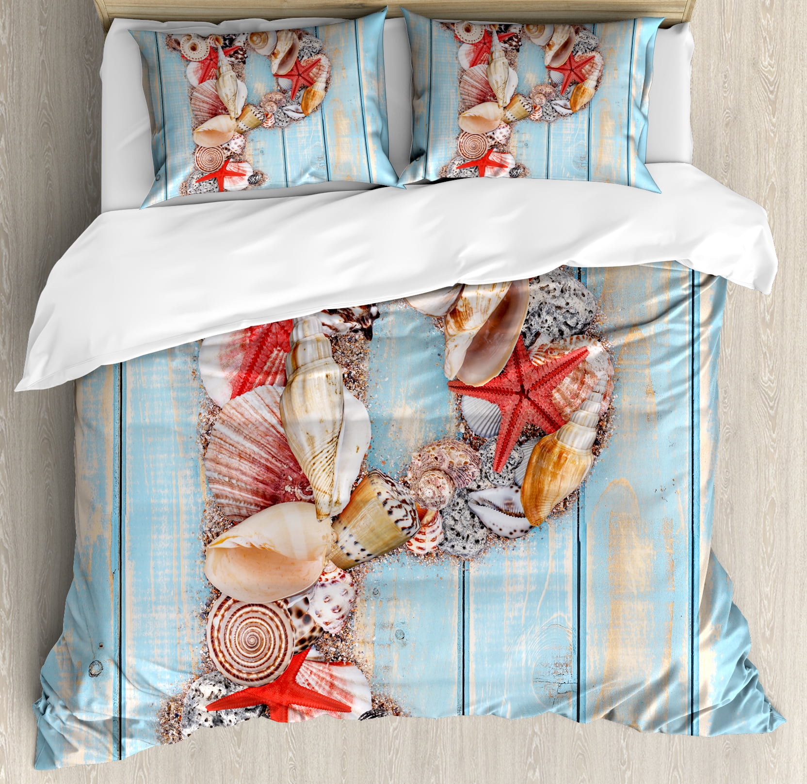 Letter P King Size Duvet Cover Set Alphabet With Ocean Letter P King Size Duvet Cover Set