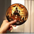 thumbnail image 4 of Pumpkin Hauted House Halloween Suncatcher, Creepy Witcher Castle Acrylic Hanging Window, Halloween Suncatcher Ornament, Spooky Season Gift, 4 of 4
