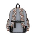 thumbnail image 3 of Football Leopard Spot Brown Pattern Cute School Backpack with Padded Back and Adjustable Shoulder Straps 13.4"x11"x4.7", 3 of 5
