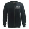 X-Large Men's Track Jacket, H-D Script, Black Zip Warm Up (XL) 30296620