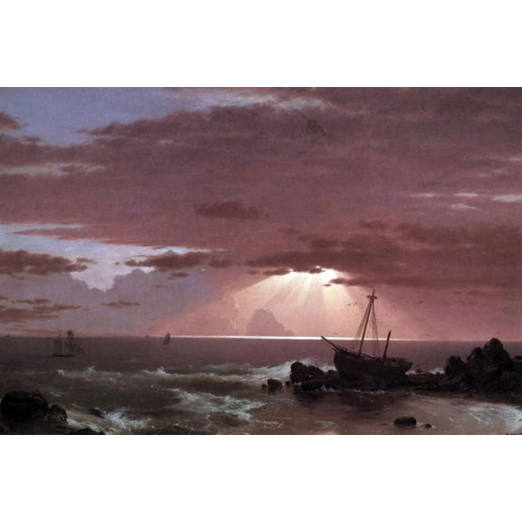 Art.com The Wreck Art Print by Frederic Edwin Church, 18" x 12"