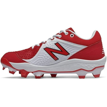 New Balance Mens 3000 V5 Molded Baseball Shoe 11.5 Red/White