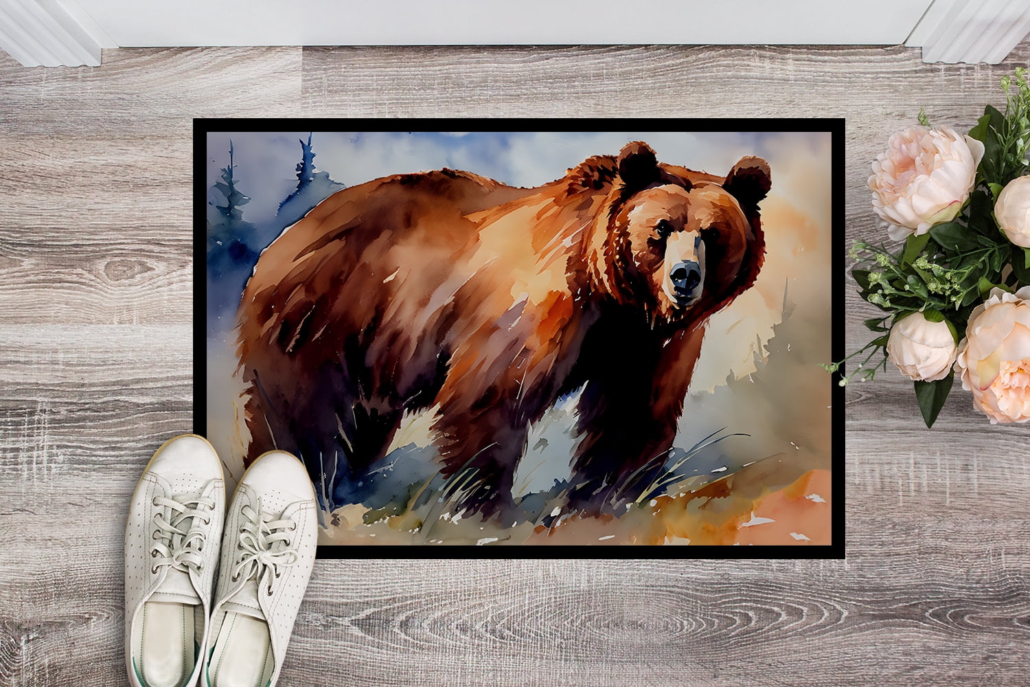 Carolines Treasures DAC2927MAT 0.15 x 18 x 27 in. Grizzly Bear Doormat