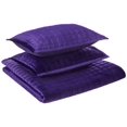 thumbnail image 1 of Set de edredón Tribeca Living Luxury Velvet Queen Purple, 1 of 4