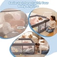 thumbnail image 6 of Babyeap Baby Playpen Large Play Yard Fence for Toddlers, 50"x50" Dark Gray, 6 of 10