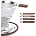 thumbnail image 4 of Pour Over Coffee Dripper, Sainless Seel Coffee Filer, Paperless Reusable Coffee Filer, Meal 600 Mesh Srainer Coffee Maker Single Cup Brewer 1-2 Cup, 4 of 4