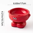 thumbnail image 4 of FEOLGEHLY Slow Feed Raised Dog Food Water Ceramic Bowl, Non Skid Cute Elevated Neck Protection Food Water Bowl for Small Dogs and Indoor Cats Household Pet Dining Bowl, 4 of 6