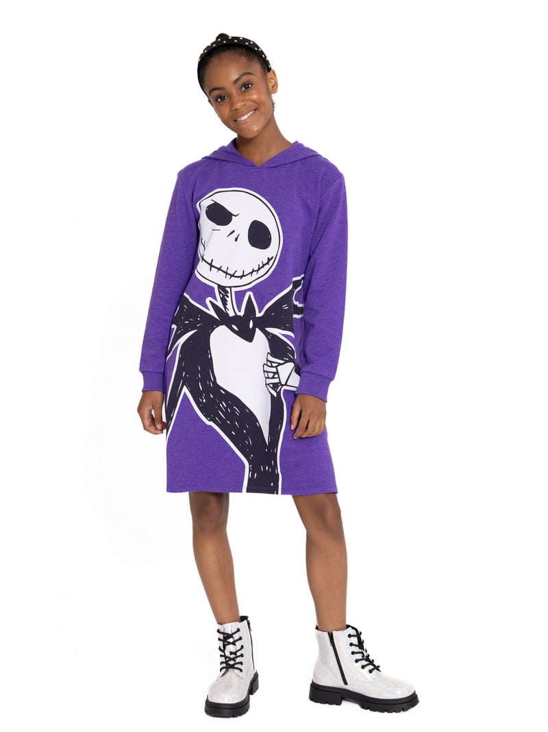 Nightmare Before Christmas Halloween Cosplay Hoodie Dress with Long  Sleeves, Sizes 4-12 - Walmart.com