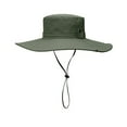 thumbnail image 2 of Bucket Hat Wide Brim UV Protection Polyester Packable Quick Dry Fishing Hat for Fishing Navy Blue, 2 of 13