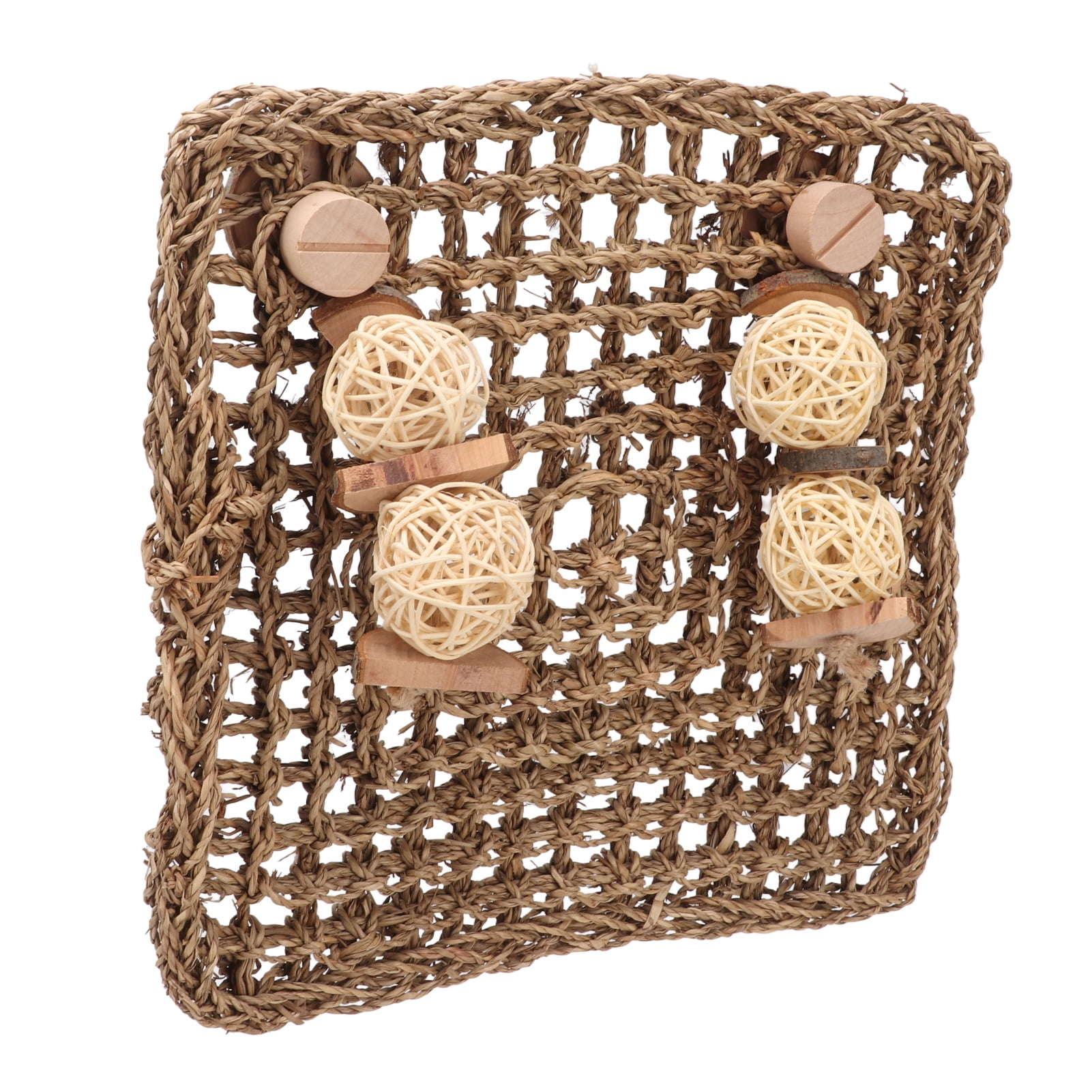 LAZIOEGR Natural Seagrass Pet Mat 13 inches / 33 cm Woven Teeth Grinding Chew Toy Activity Play Board Cage Protector for Rabbits Guinea Pigs Chinchillas Bunnies Small Animals
