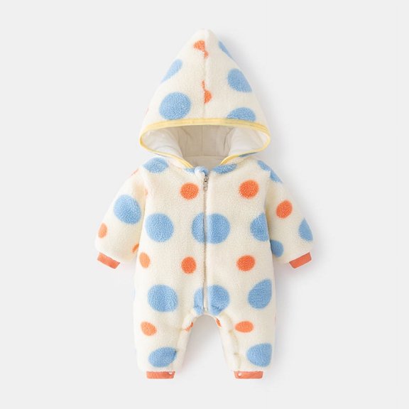 Yidarton Baby Cotton And Velvet Jumpsuit For Autumn And Winter Babies Go Out For Winter Padded Climbing Clothes For Children To Wear Cotton-padded Clothes Outside Blue