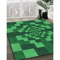 thumbnail image 2 of Ahgly Company Indoor Round Patterned Deep Emerald Green Area Rugs, 6' Round, 2 of 6
