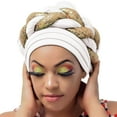 thumbnail image 2 of Fashion Women Beading Braid Hat Muslim Ruffle Cancer Beanie Wrap Cap Sleep Caps Satin Lined Hair Bonnets, 2 of 4