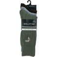 thumbnail image 3 of GOLDTOE Edition Mens Embroidered Classic Rib Crew Socks, 3-Pack, 3 of 5