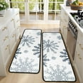 thumbnail image 4 of Kitchen Rugs Sets Of 2,Blue Christmas Snowflake Pattern Anti Fatigue Kitchen Mat Rugs Non Slip Washable,Decorative Kitchen Floor Mats for Kitchen,Sink,Laundry,17"x47"+17"x47", 4 of 5