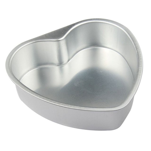 Molde de aluminio para hornear pasteles en forma de corazón, molde para chocolate de 3, 5, 6, 8 y 10 pulgadas para cocina