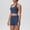 Suit-745Blue, variant on Gamivast Gym Sets for Women 2 Piece Halter Neck Crop Top & Shorts Workout Outfits High Waist Yoga Activewear Running Sports Fitness Matching Suits