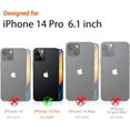 thumbnail image 5 of Cute 3D Love Heart Phone Case for iPhone 14 Pro 6.1 inch with Anti-Fall Lens Cameras Cover Protection Slim Dustproof Protective Cover Aesthetic Design for Women Girls, Black, 5 of 9