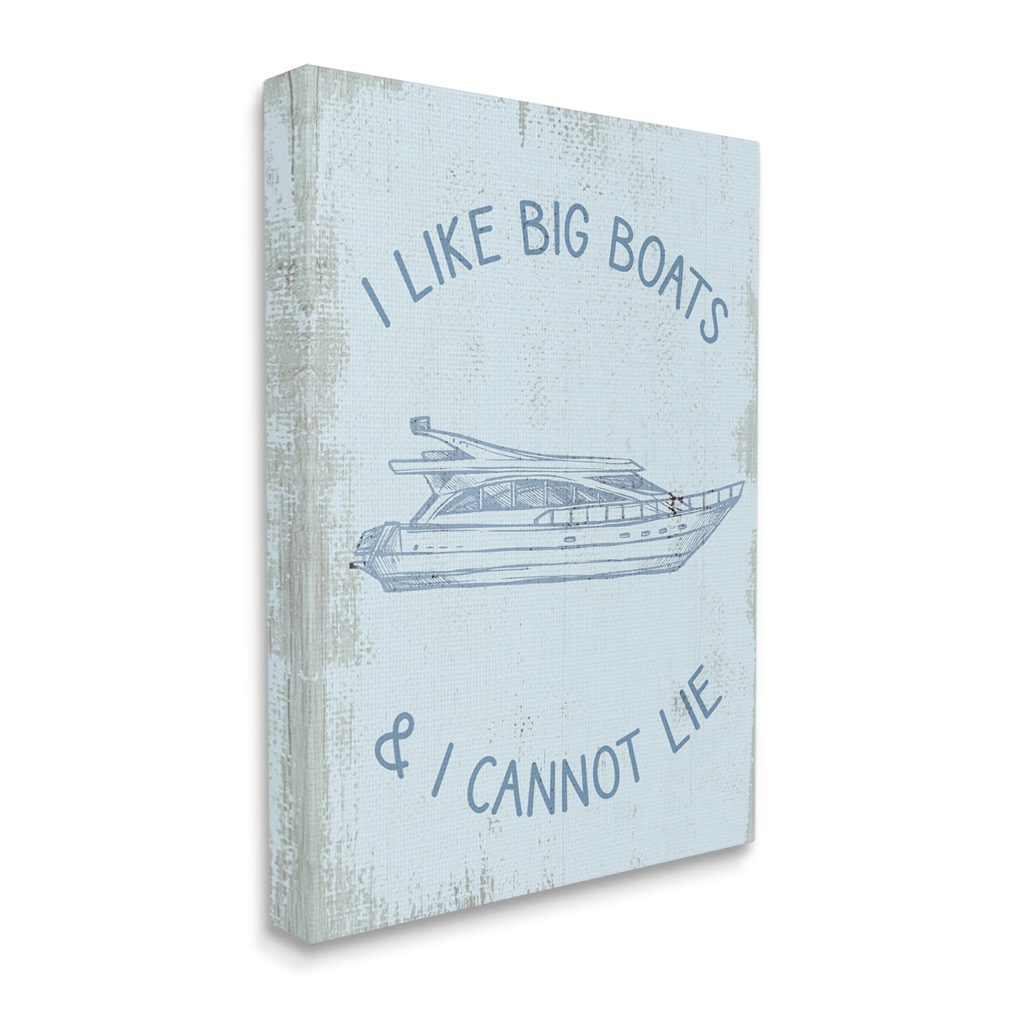 Stupell Industries Funny Rustic Big Boats Transportation Painting Gallery Wrapped Canvas Art Print Wall Art, 16 x 20