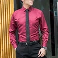 thumbnail image 2 of CENL Men Button Down Business Shirts Long Sleeve Slim Dress Shirt Casual Blouse Top, 2 of 9