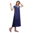 thumbnail image 3 of Moomaya Chemise de Nuit à Manches Courtes Imprimée pour Femmes en Coton, 3 of 5