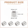 thumbnail image 2 of Uxcell Aluminum Crimping Loop Sleeve Wire Rope Stop Sleeve Round Crimp Ferrules for Wire Rope 0.14 inch, 2 of 7