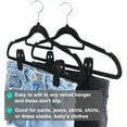thumbnail image 5 of Tofiigrem Clips Para Perchas De Terciopelo Negro 20 Piezas Clips De Terciopelo Antideslizantes Para Traje Pantalón Percha Para Faldas Clips Para Dedos Fuertes Perfectos Para Perchas Flocados Finas, 5 of 5