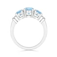 thumbnail image 2 of Angara Natural 0.72 Ct. Aquamarine Classic Ring in Sterling Silver for Women (Ring Size: 12), 2 of 9