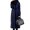 Navy Blue, variant on Women Overcoat Double-breasted Turn-down Collar Cardigan Mid-calf Length Long Sleeves Jacket with Pockets Slim Fit OL Commuting Formal Coat