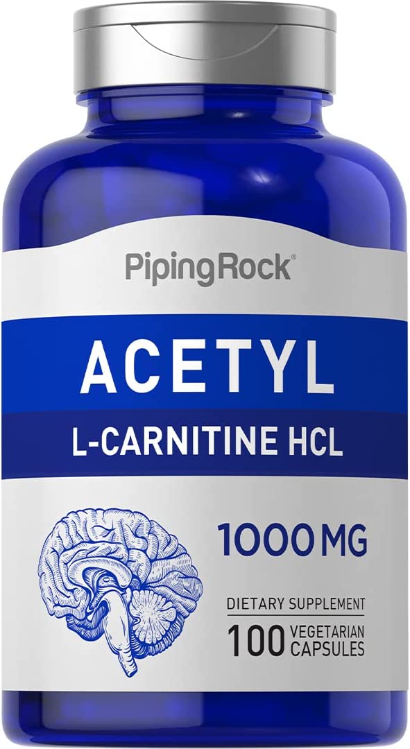 Acetyl LCarnitine 1000 mg 100 Vegetarian Capsules by Piping Rock