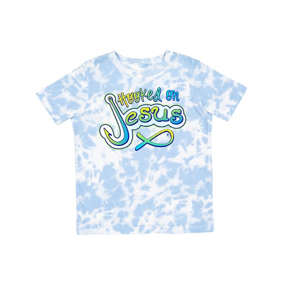 Inktastic Hooked on Jesus Christian Boys or Girls Toddler T-Shirt