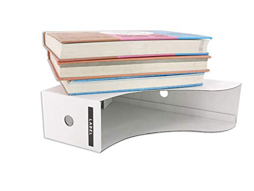 -Folder Holder,Desk File Organizer,Document Holder Box,Magazine Storage Box,With Labels 12 Pack,Black HUAPRINT Magazine File Holder 