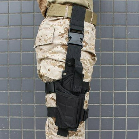 Swat Tactical Drop Leg - AGPtek Tactical Black Pistol/Gun Drop Leg Thigh Holster