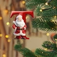 thumbnail image 2 of EWASWON Christmas 3 Inch Christmas Letter Ornament - Acrylic Santa Hat Hanging Decor, DIY Personalized for Christmas Tree, Home & Office - Single Letter T, 2 of 5