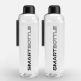 thumbnail image 1 of Smartbottle Large Reusable Water Bottle, Black, 1000ml / 1L, 2-Pack, 1 of 6